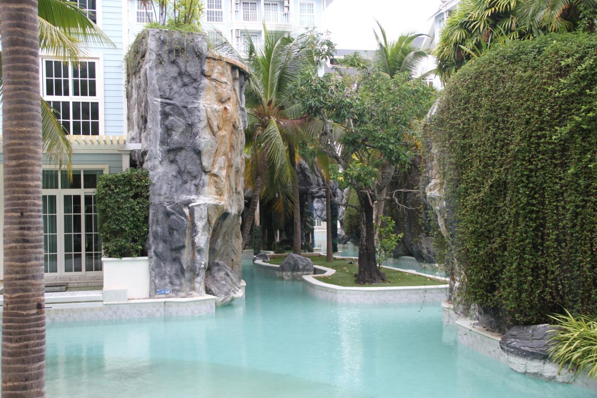 Grand Florida芭提雅带免费游泳池温泉和健身房和办公区水上花园公寓e208 Na Chom Thian Exterior foto