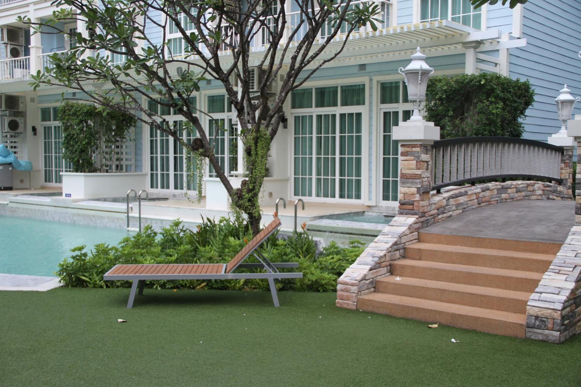 Grand Florida芭提雅带免费游泳池温泉和健身房和办公区水上花园公寓e208 Na Chom Thian Exterior foto
