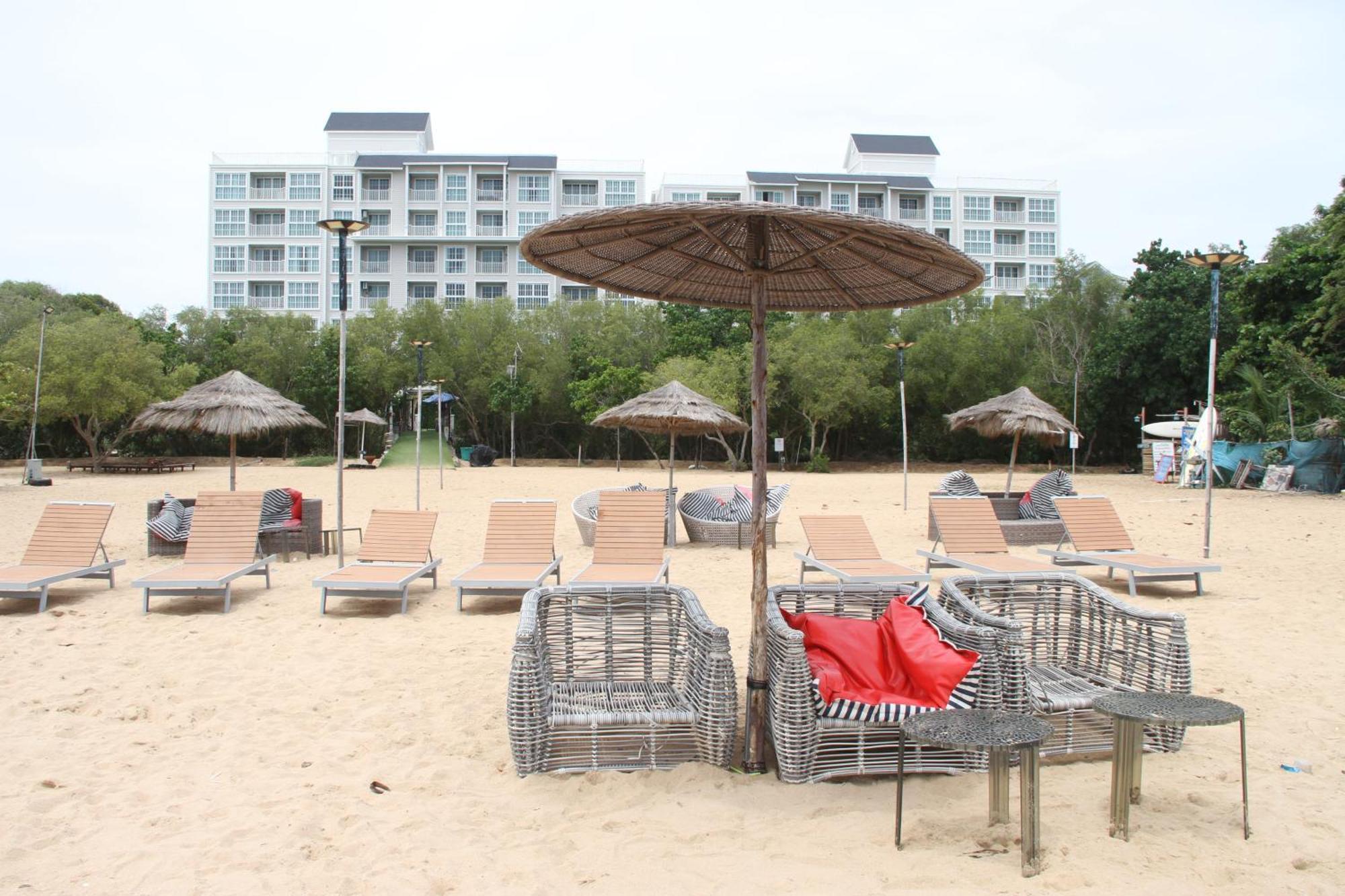 Grand Florida芭提雅带免费游泳池温泉和健身房和办公区水上花园公寓e208 Na Chom Thian Exterior foto
